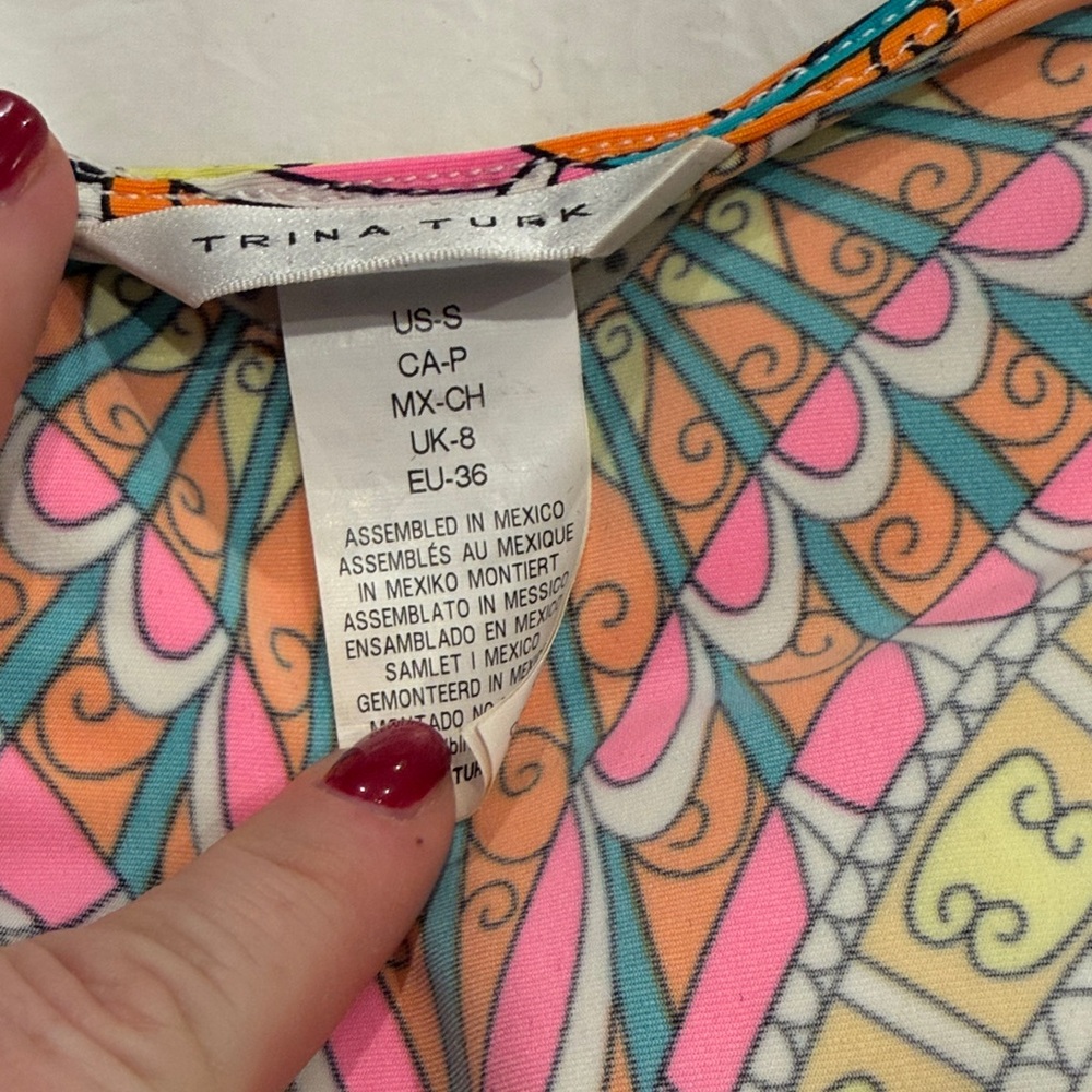 Trina Turk Multicolor Patterned Top - Picture 4 of 9